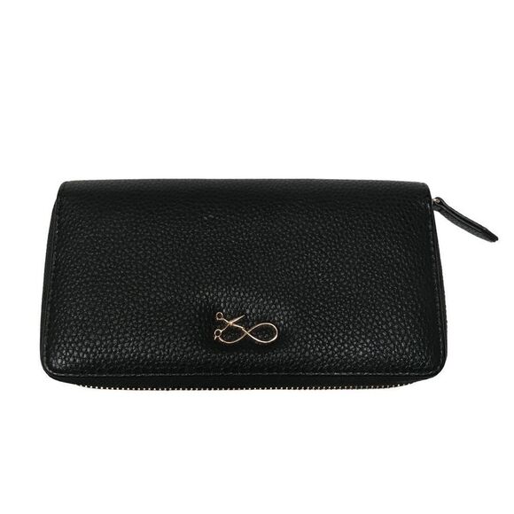 Unbranded black vegan pebble leather zip closure wallet - Picture 1 of 5